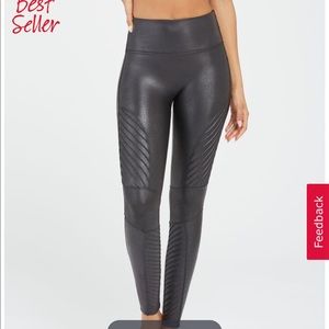 Spanx faux leather Moto leggings